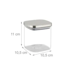 Opbevaringskrukker, 11,5x10,5 cm, Transparent Online