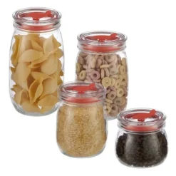 Opbevaringskrukkesæt, 12x21 cm, Transparent Sale