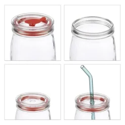 Opbevaringskrukkesæt, 12x21 cm, Transparent Sale