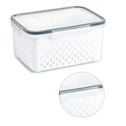 Opbevaringskurvkasse - gennemsigtig beholder til frugt, grøntsager og køkkenudstyr - 3300ML New