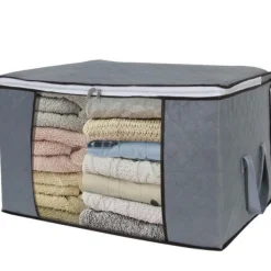 Opbevaringsposer Til Hjemmet>Opbevaringspose til lagner, tæpper, tøj Grå 60x43x35 cm 1-pack