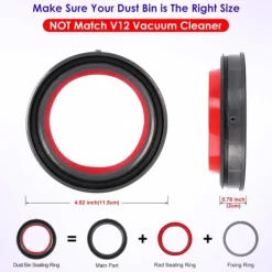 Støvsugertilbehør>Opgraderet støvbeholder tætningsring sæt kompatibelt med Dyson V11/V15 Gen5/SV-serien (inkl. T8 skruetrækker)
