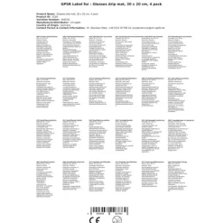 Opvaskemåtte, Drænmåtte, Drypmåtte, Glasses-drænende mat 4 Pack - 30 x 20 cm Best