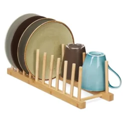 Opvaskestativer & Tørrestativer>Opvaskestativ, Bambus, 12x12.5x40 cm, Natur