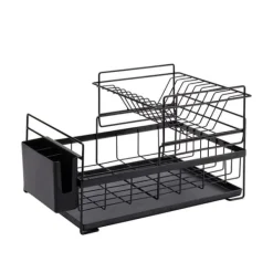 Opvaskestativer & Tørrestativer>Opvaskestativ med bakke - sort