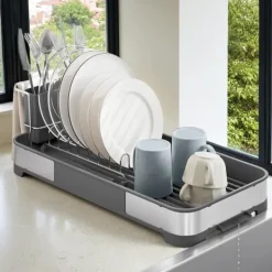 Opvaskestativer & Tørrestativer>Opvaskestativ, 20,6x44,5x13,1 cm, Sølv