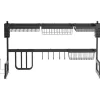 Opvaskestativ, 93x30x52,5 cm, Sort Online