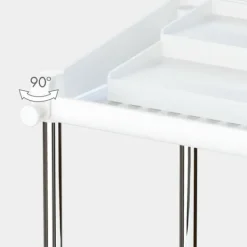 Organizer til køkkenskab Max Home Hvid 2 Hylder 2 enheder 37,5 x 25,5 x 19 cm Sale