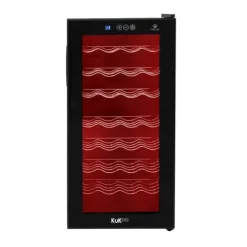 Oriva vinkøleskab 78L | Plads til 28 flasker | Flerfarvet LED med musiksynkronisering | Digital styring | Termoelektrisk køling 8-18°C | Fjernbetjenin | CDON Online