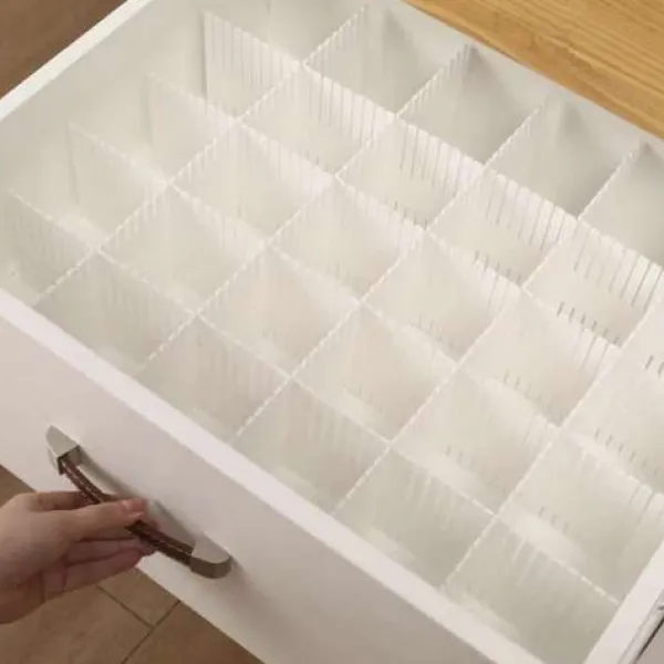 4-Pack justerbare skuffeopdelere | Organiser skuffer New