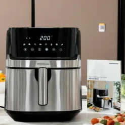 Pack Varmluftsfrituregryde og Sammenklappelig silikonekurv InnovaGoods Discount