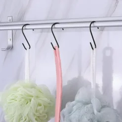 20-pak 10 cm sorte S-kroge til ophængning af tunge jeans, stegepander, tøj, tasker og håndklæder Best