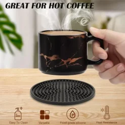 4-pak 10 mm sodavandsunderlag, absorberende sofabordunderlag, køkken- og sofaborddekoration Discount