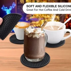 4-pak 10 mm sodavandsunderlag, absorberende sofabordunderlag, køkken- og sofaborddekoration Discount