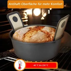 2-pak ekstra tykke ovnmåtter 0,7 mm med langt håndtag – holdbare bagemåtter til ovn, mikroovn, airfryer osv. Clearance