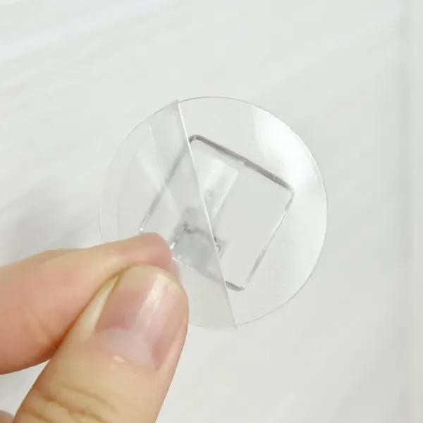 12-pak gennemsigtige selvklæbende kroge, stærke vægkroge Online