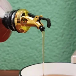 2-Pak Kork til Olivenolie Hældetud Drypkork med låg Guld