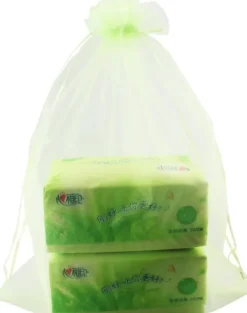 Papirlommetørklæder>20-pak med 15*20 cm organzaposer med snøre og gaver til smykker, plantebeskyttelsesposer