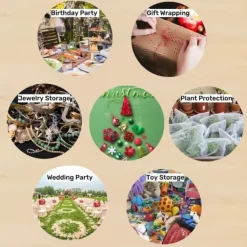 Papirlommetørklæder>20-pak med 15*20 cm organzaposer med snøre og gaver til smykker, plantebeskyttelsesposer