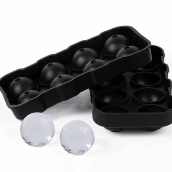 2-Pak stor silikone isform til 8 iskugler Runde isterningkugler Hot