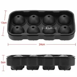 2-Pak stor silikone isform til 8 iskugler Runde isterningkugler Hot