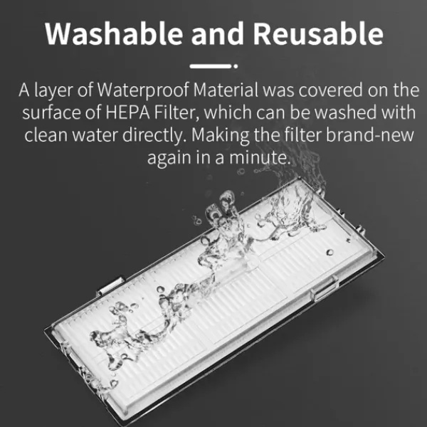 Støvsugertilbehør>6-pak støvsuger filter Roborock S7/S8/Plus/MaxV/Ultra