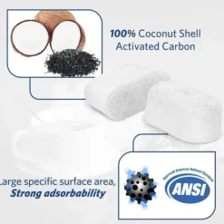 12-pak udskiftningsfiltre til kaffemaskine til alle Cuisinart*-kaffemaskiner med aktivt kulfiltre Clearance