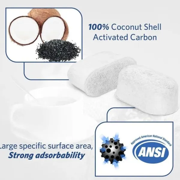 12-pak udskiftningsfiltre til kaffemaskine til alle Cuisinart*-kaffemaskiner med aktivt kulfiltre Clearance