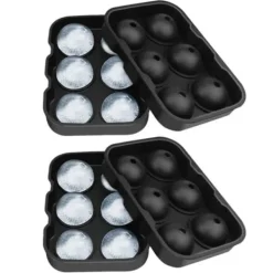 2-pakke 6 runde isterninger silikone isform iskugler New