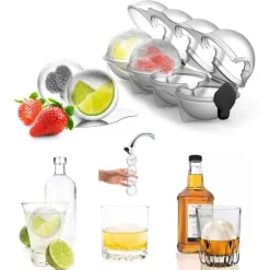 Isforme>2-pakke ISK-form til isbolde runde isbiter Ice Cube Formulerer plastik