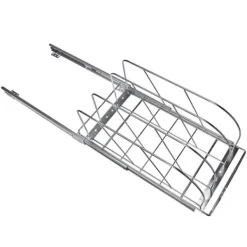 Pande- og gryderol, udtræk under skab, organiser bageplader, justerbare ledningsdelere, stållågsholder til opbevaring, 11,7