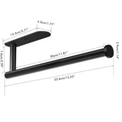 Papirhåndklædeholdere Vægmontering under kabinet Selvklæbende boring Rustfrit stål Papirhåndklæderulleholder til køkken badeværelse Rustfast stativ Hot