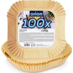 Bagning>Papirindlæg til fedtfri friture 21x21cm papir 100 STK ORION 120071