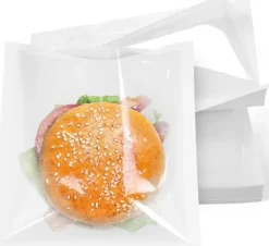 Madopbevaringsposer>Papirposer til mad, morgenmadssandwiches, holdbare, 100 stk., 18x19 cm