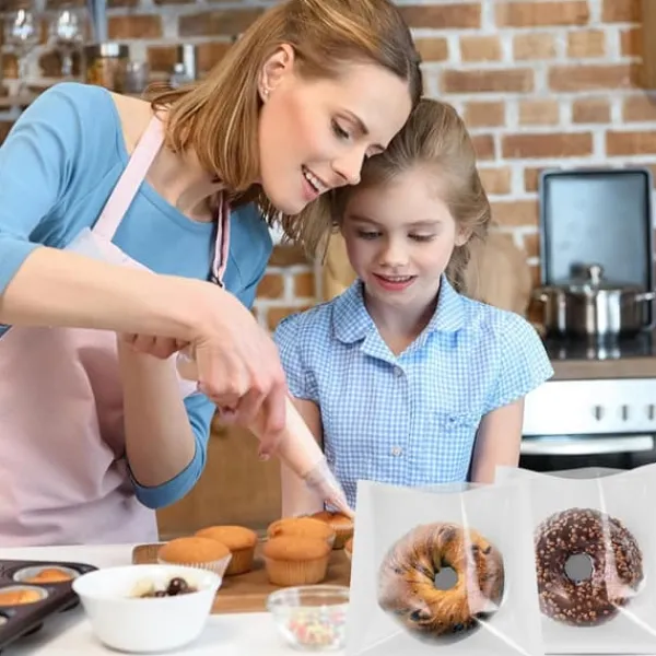 Madopbevaringsposer>Papirposer til mad, morgenmadssandwiches, holdbare, 100 stk., 18x19 cm