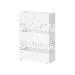 Paraplystativ i hvid metal