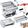 Pastamaskiner>Pastamaskine, Justerbar Tykkelse, Holdbar Konstruktion,Sølv