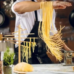 Pastamaskiner>Pastastativ, Bambus, 41x34x34 cm, Natur