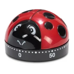 Patisse Køkkenur Mariehøne 6 cm Sort/Rød Hot