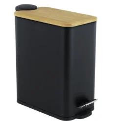 Viking Choice Skraldespande & Papirkurve>Pedalspand - badeværelses skraldespand - 5 liter - sort bambus