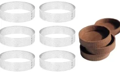 Bagning>Perforeret tærteform med kant fi=8cm / sæt med 6 stk. kant