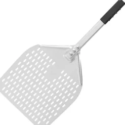 Pizzaskovl med kort håndtag, perforeret firkant, 300 x 660 mm - Hendi 618073 Outlet