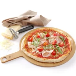 Skærebrætter>Pizzaspatelbræt til servering udskærende, rund, diameter. 305 mm - Hendi 505533