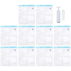 PLA 3D-printerdele vakuumforseglingsposer til filamenttørrer (10 stk.) med luftpumpeudtrækker (1 stk.)