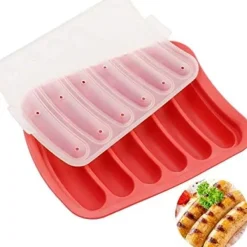 Køkkenforme>Pølse silikoneform DIY hotdog håndlavet skinkepølse til at lave børnemad eller kølede hotdogs