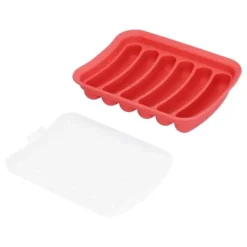 Køkkenforme>Pølseform i fødevarekvalitet Silikone Nonstick-pølseforme Hjemmelavede pølseforme DIY-bageværktøj til hjemmekøkken Restaurant HotelRed