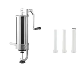 Jerky Pistol>Pølsefylder, Rustfrit Stål, 3 Fyldetuber,3L