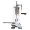 Pressere>Pølsestopper, vertikal manuel 3 L, rustfrit stål, 4 pølsehorn