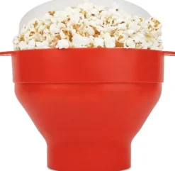 Popcornmaskiner>Popcorn Maker Skål - Lav popcorn i mikrobølgeovnen - Rød