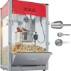 Popcornmaskiner>Popcorn Popper Maskine, 1440W Bordplade Popcorn Maker, 12 oz, 80 kopper, Rød, hurtig opvarmning, perfekt til fester.